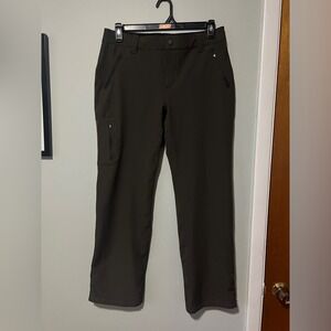 L.L. Bean Straight Leg Comfort Stretch Breathable Hiking Pants Green Women 12